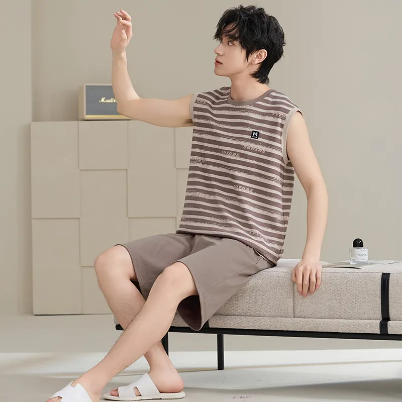 Qiao Ni Tong Pajama Set Men's Image Color-6