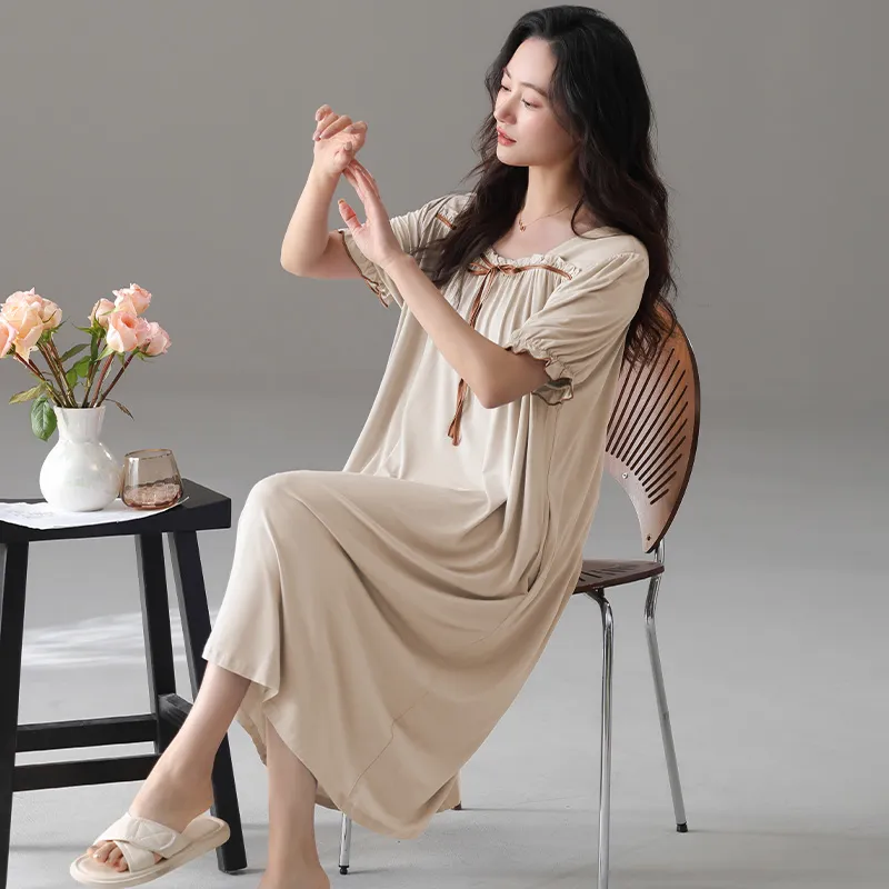 Qiao Ni Tong Women's Nightgowns-5