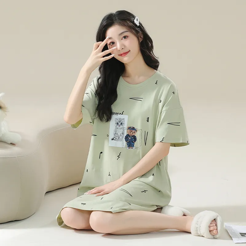 Qiao Ni Tong Women's Nightgowns-2
