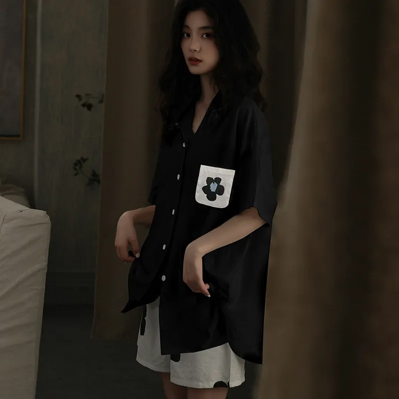 Qiao Ni Tong Pajama Set Women's Image Color-5