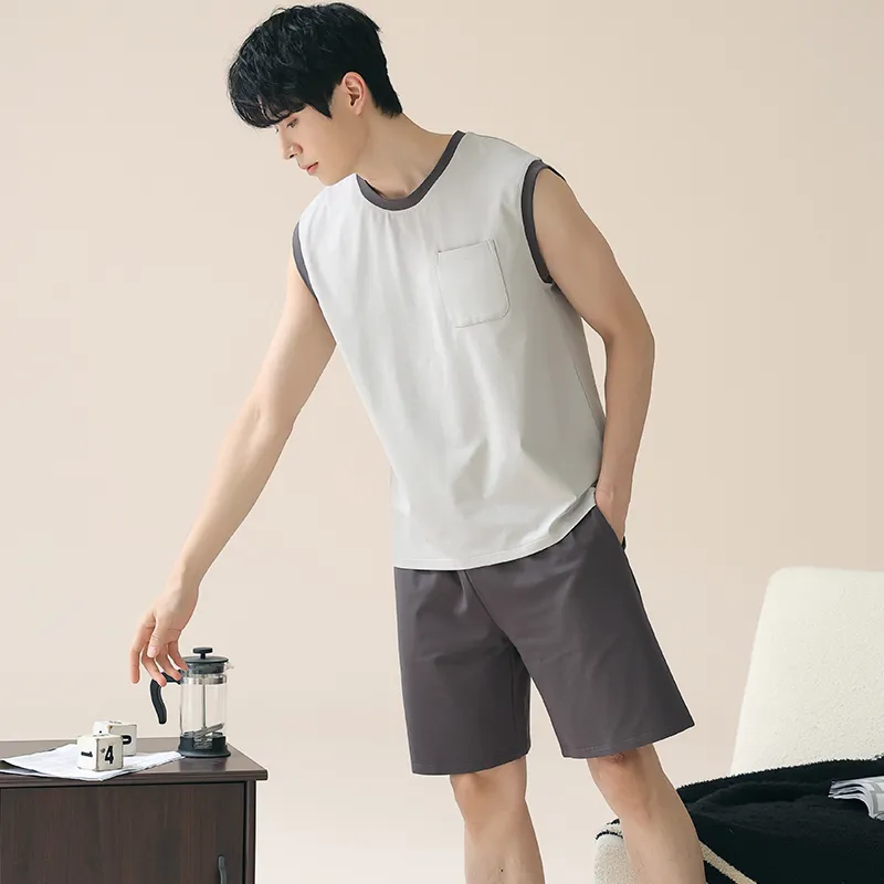 Qiao Ni Tong Pajama Set Men's Image Color-6