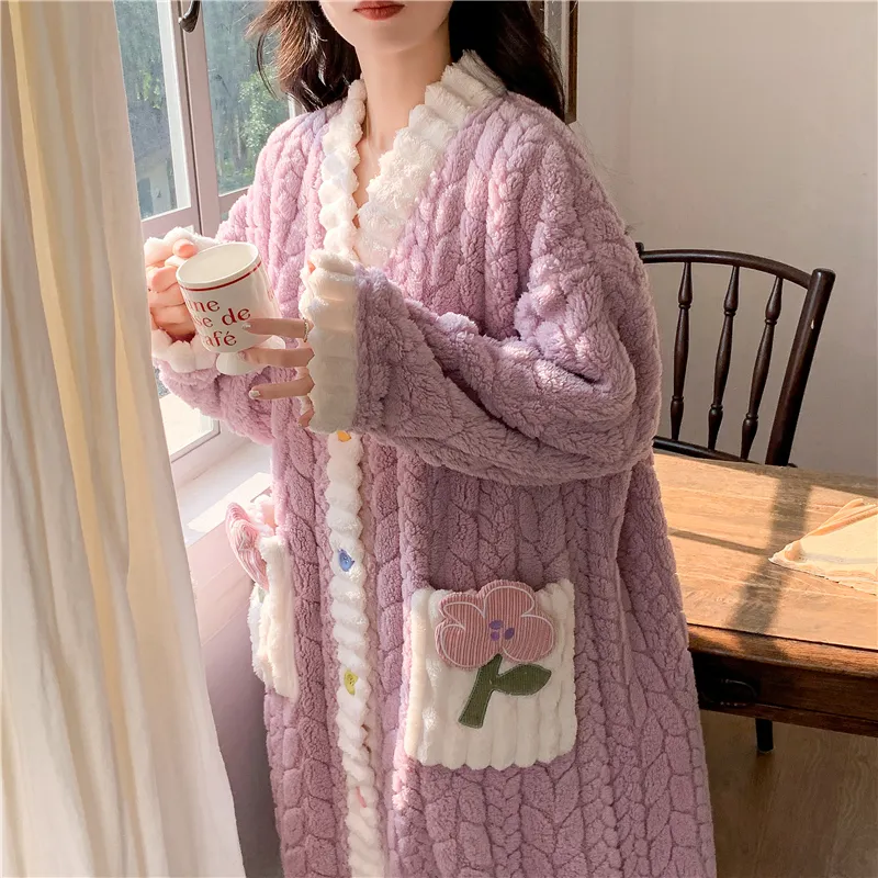 Qiao Ni Tong Pajama Robe Women's Image Color-6