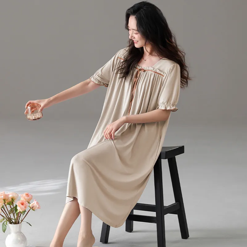 Qiao Ni Tong Women's Nightgowns-2
