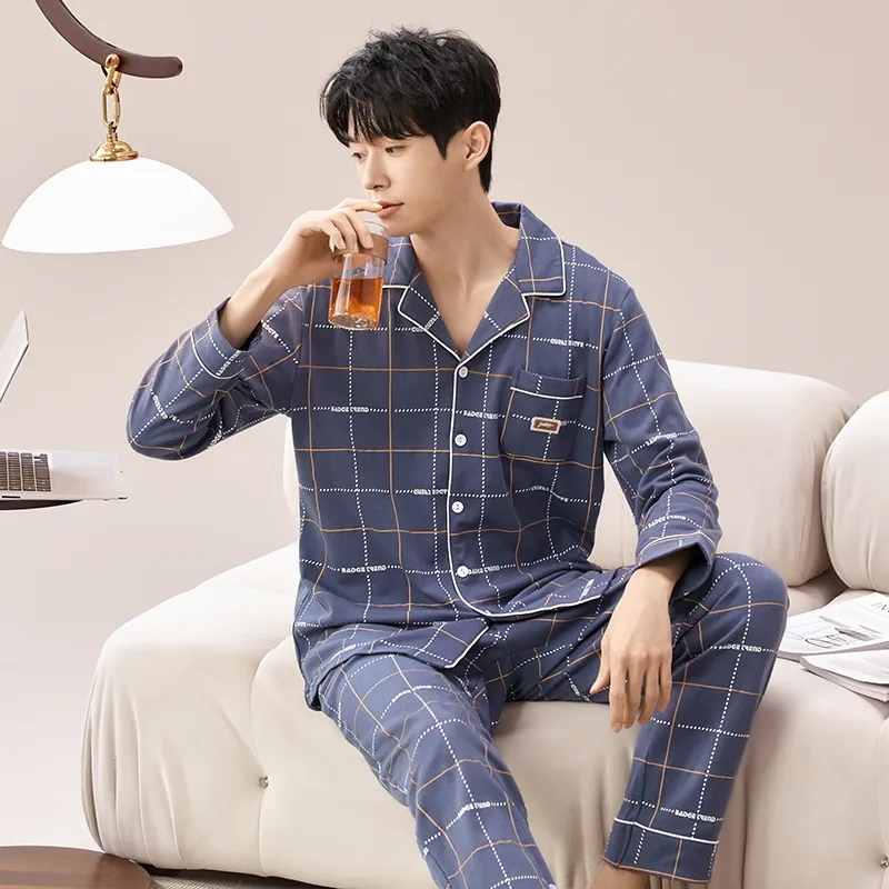 Qiao Ni Tong Pajama Set Men's Image Color-1