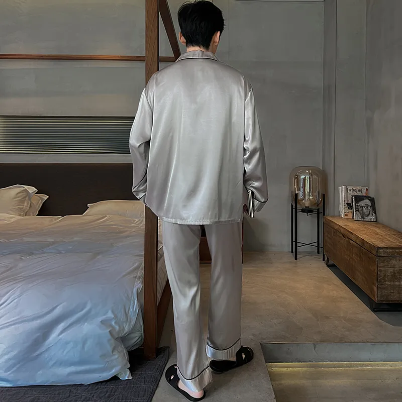 Qiao Ni Tong Pajama Set Men's Premium Black-18