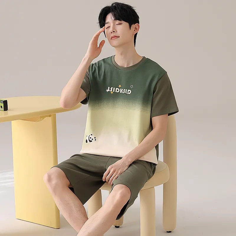 Qiao Ni Tong Pajama Set Men's Image Color-2