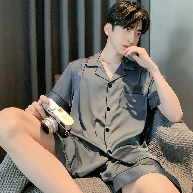 Qiao Ni Tong Pajama Set Men's Premium Gray-2