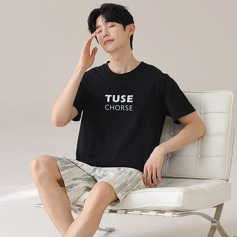 Qiao Ni Tong Pajama Set Men's Image Color-2