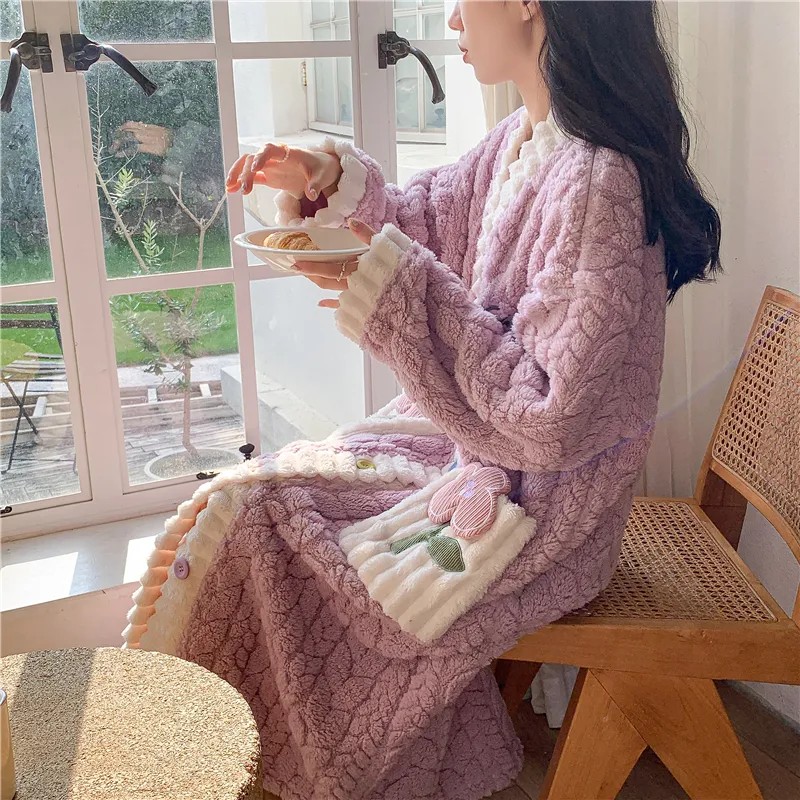 Qiao Ni Tong Pajama Robe Women's Image Color-2