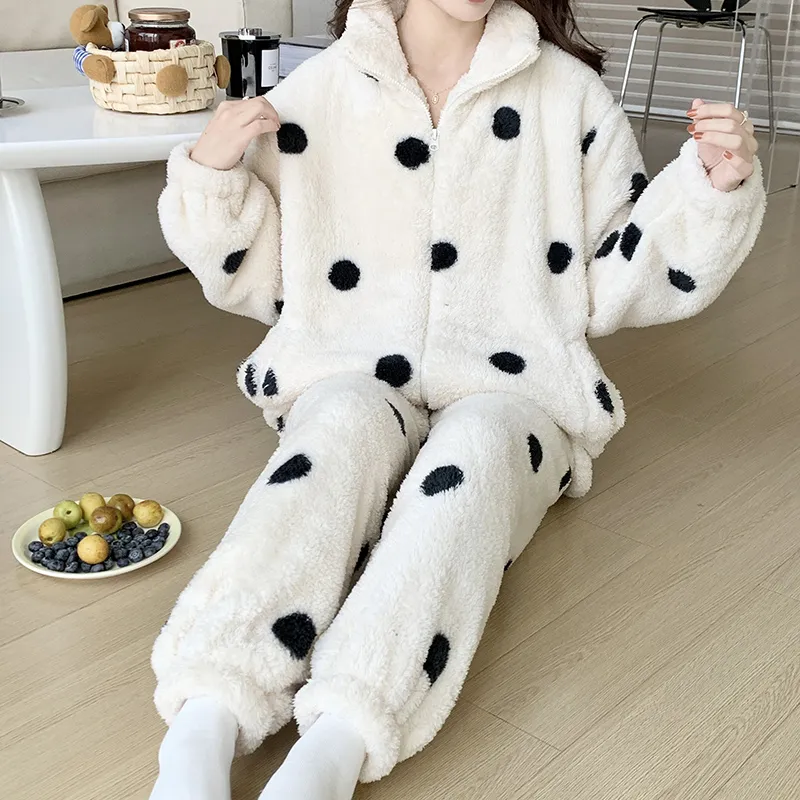 Qiao Ni Tong Pajama Set Women's Ecru-4
