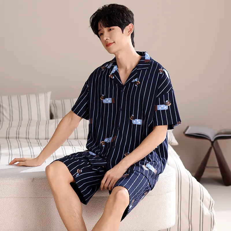 Qiao Ni Tong Pajama Set Men's Image Color-1