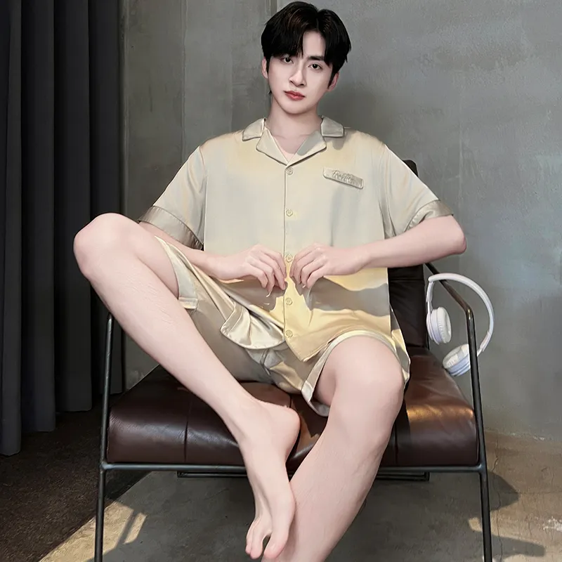 Qiao Ni Tong Pajama Set Men's Image Color-2