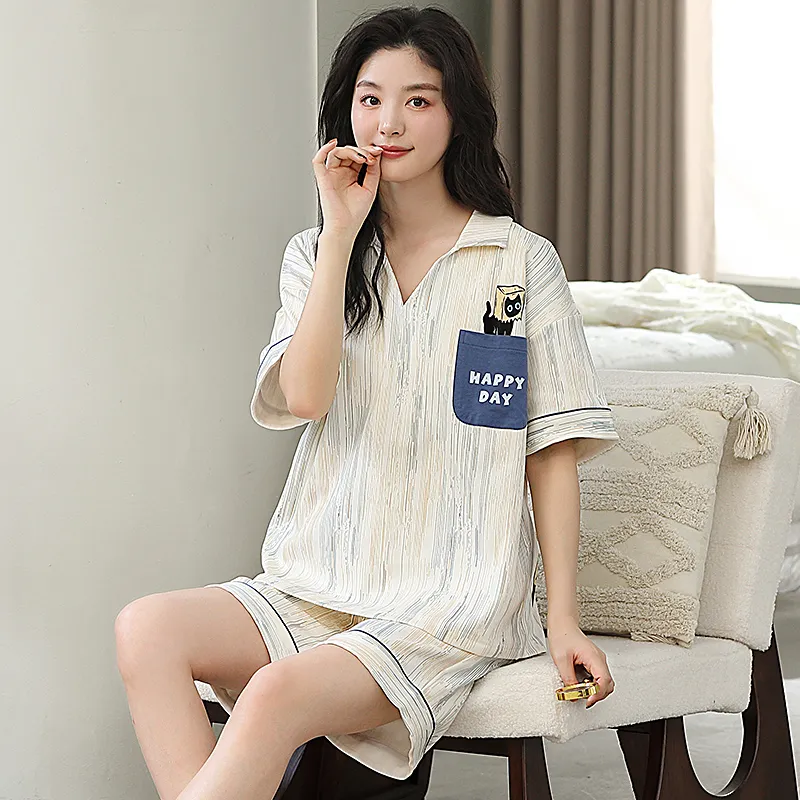 Qiao Ni Tong Pajama Set Women's Image Color-1