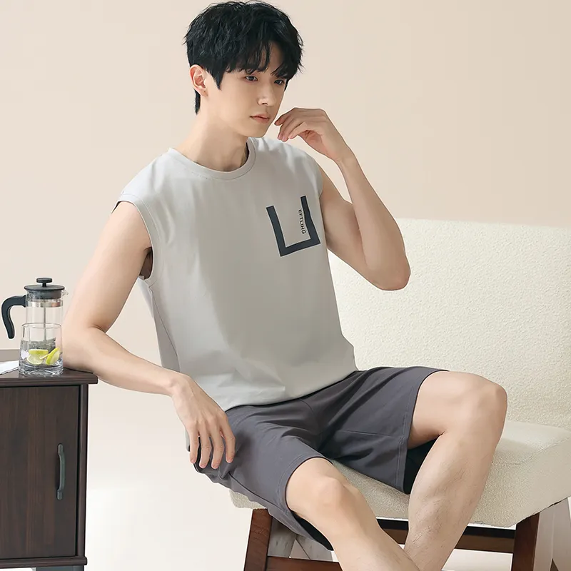 Qiao Ni Tong Pajama Set Men's Image Color-4