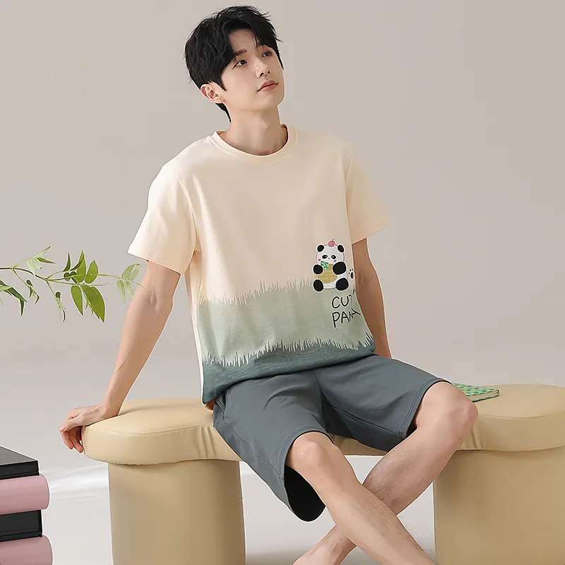 Qiao Ni Tong Pajama Set Men's Image Color-1