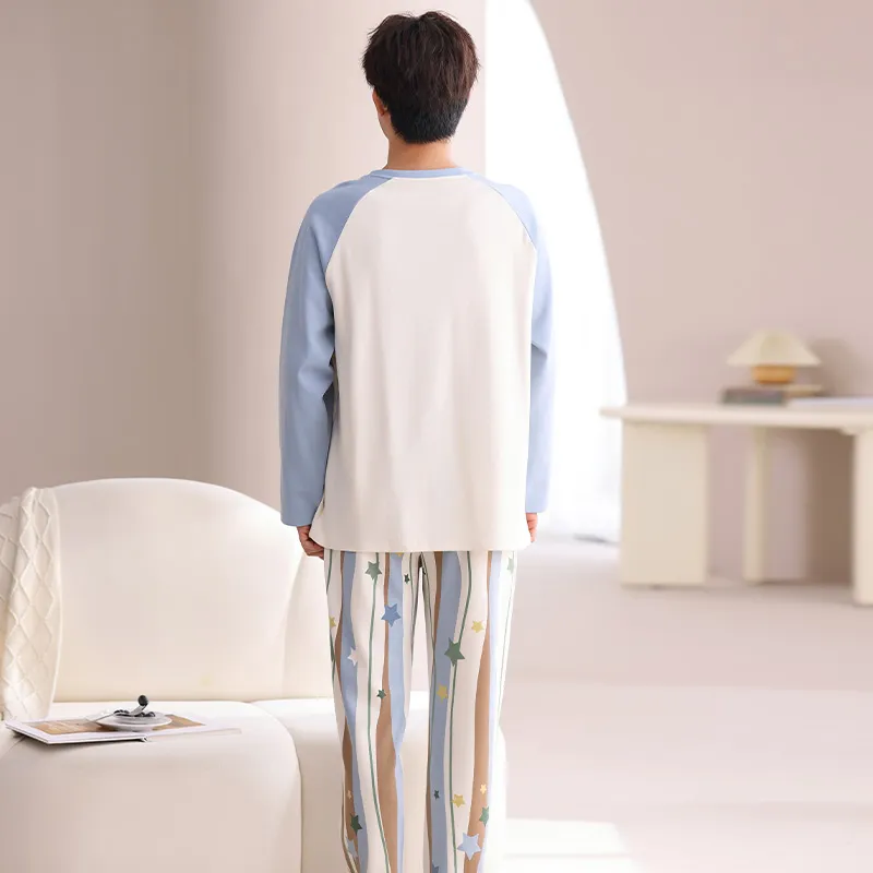 Qiao Ni Tong Pajama Set Men's Image Color-7
