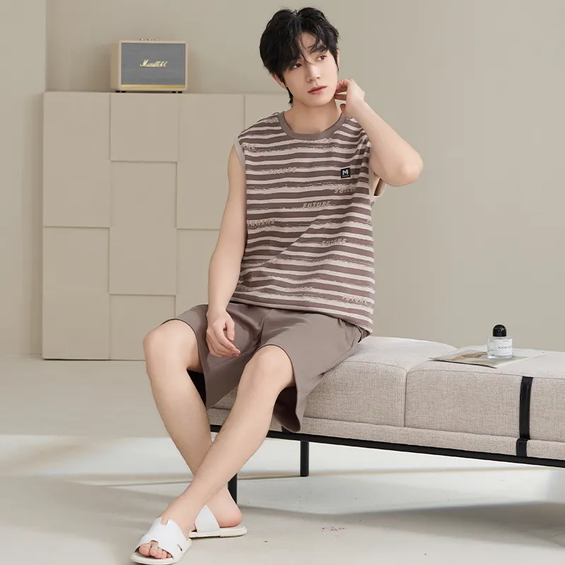Qiao Ni Tong Pajama Set Men's Image Color-3