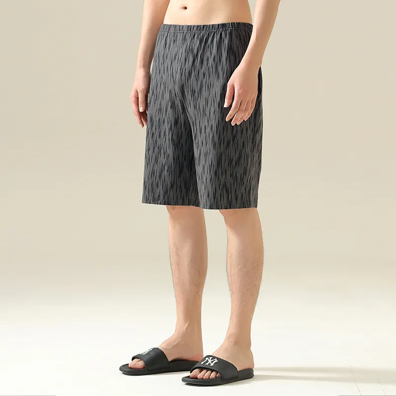 Qiao Ni Tong Pajama Pants Men's Dark Gray-2