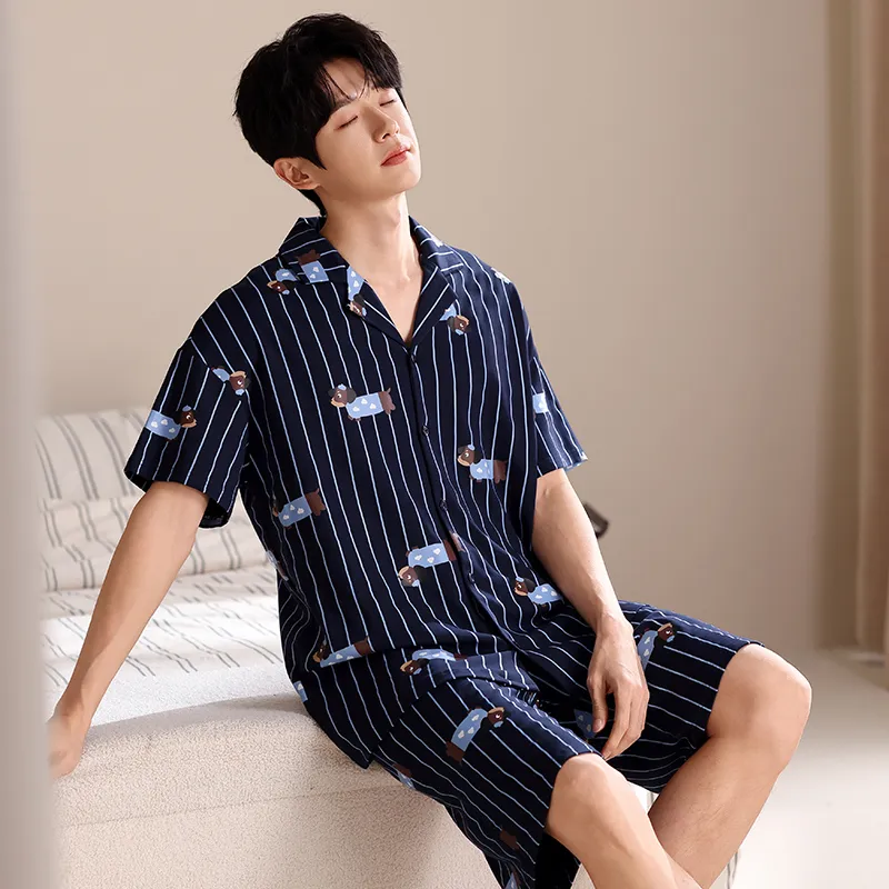 Qiao Ni Tong Pajama Set Men's Image Color-4