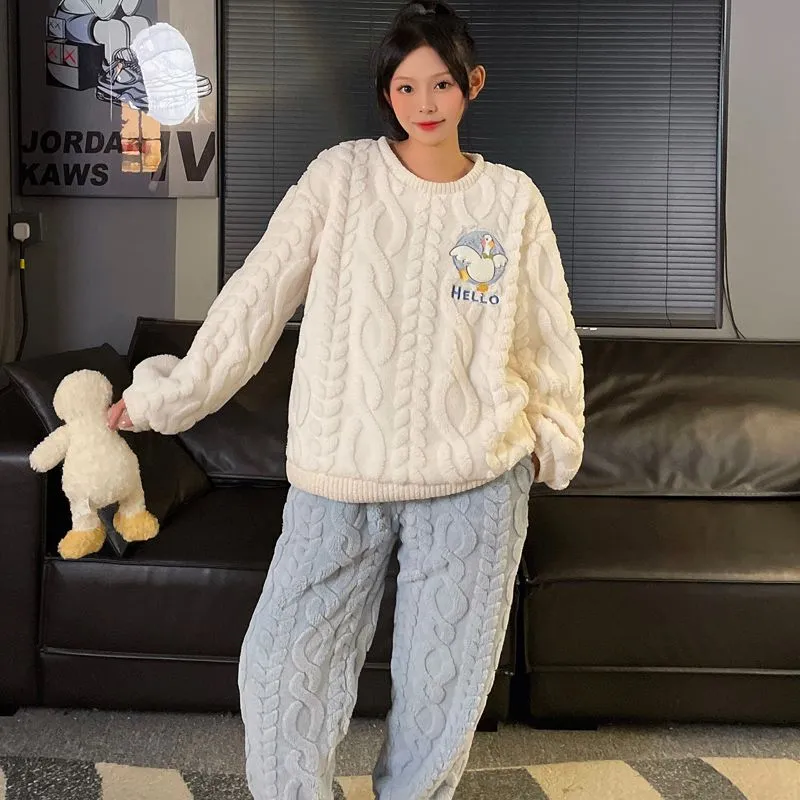 Qiao Ni Tong Pajama Set Women's Image Color-4