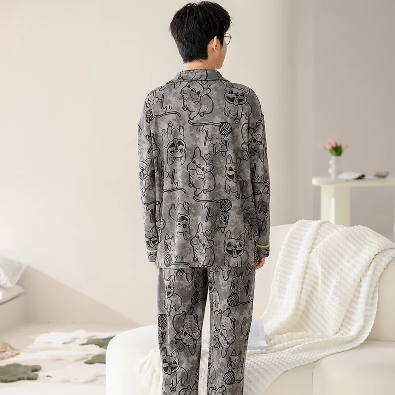 Qiao Ni Tong Pajama Set Men's Image Color-7
