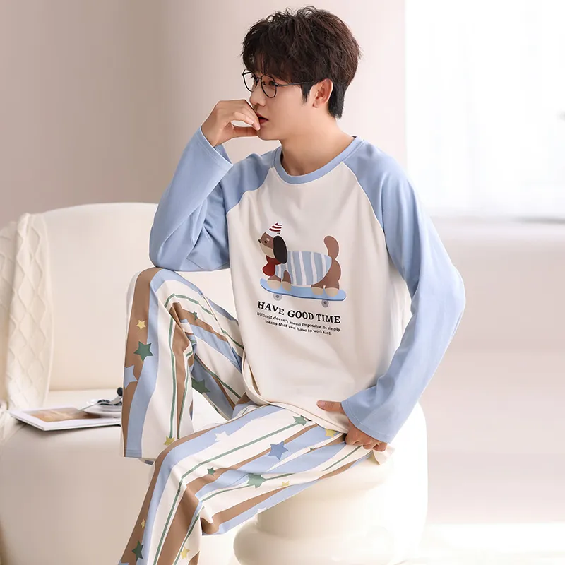 Qiao Ni Tong Pajama Set Men's Image Color-1
