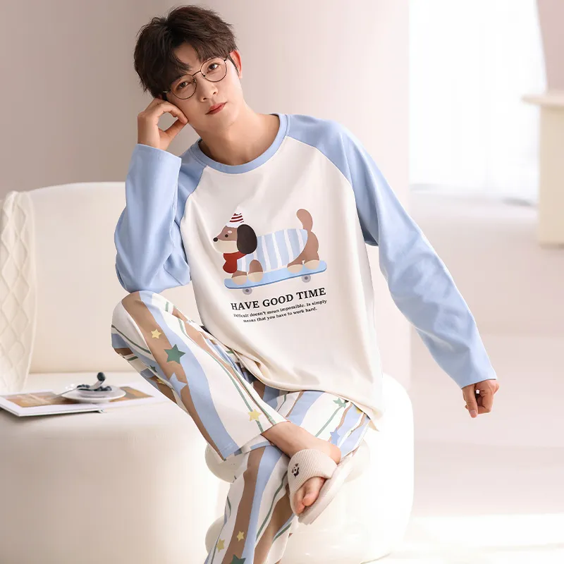 Qiao Ni Tong Pajama Set Men's Image Color-4