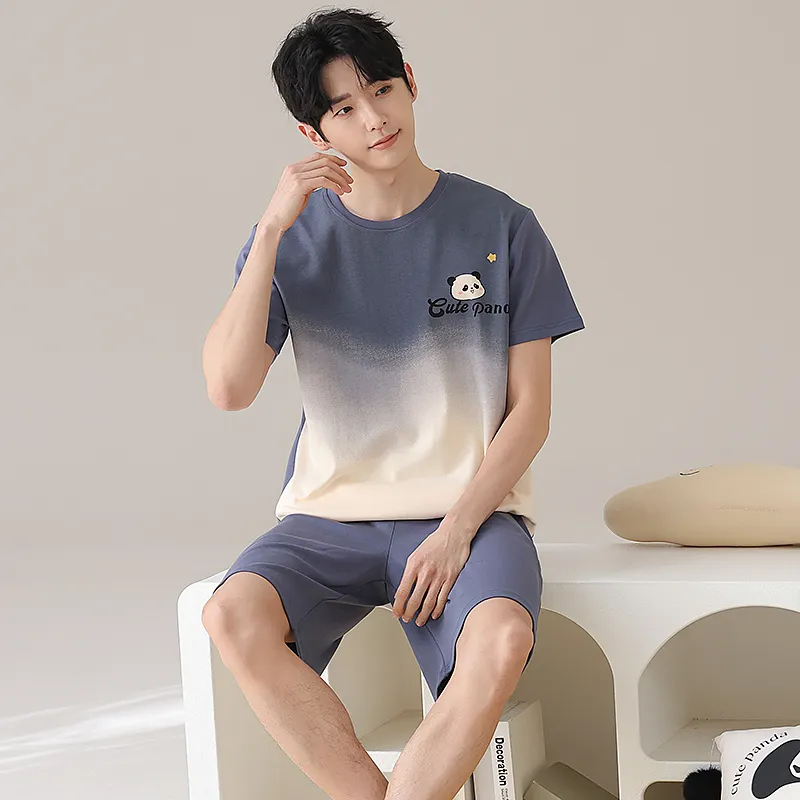 Qiao Ni Tong Pajama Set Men's Image Color-2
