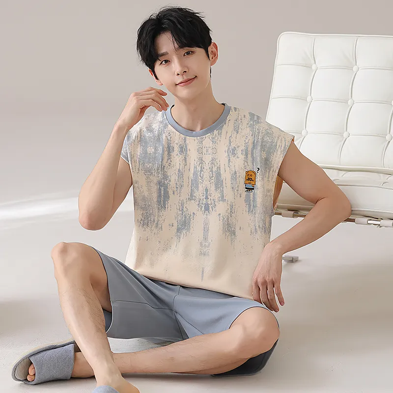 Qiao Ni Tong Pajama Set Men's Image Color-5