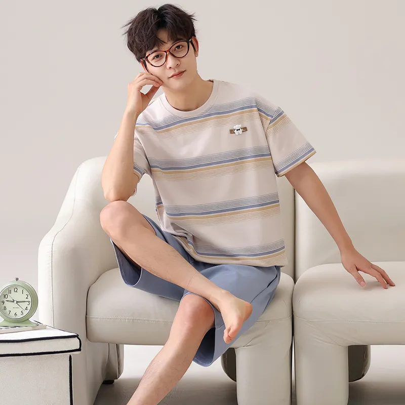 Qiao Ni Tong Pajama Set Men's Image Color-2