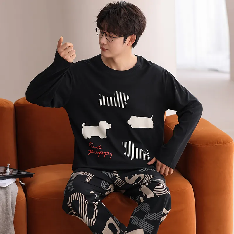 Qiao Ni Tong Pajama Set Men's Image Color-2