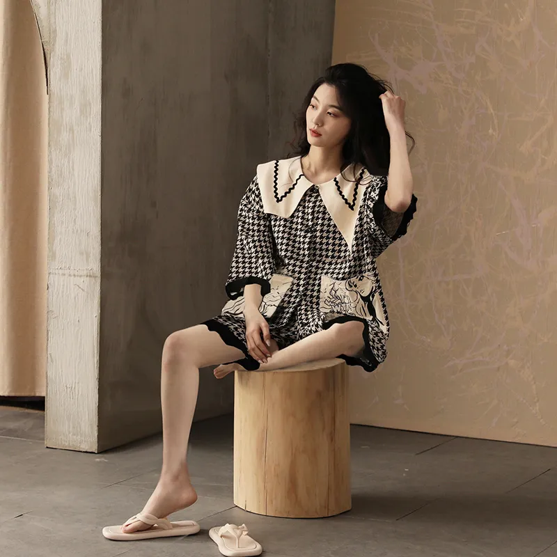 Qiao Ni Tong Pajama Set Women's Image Color-2