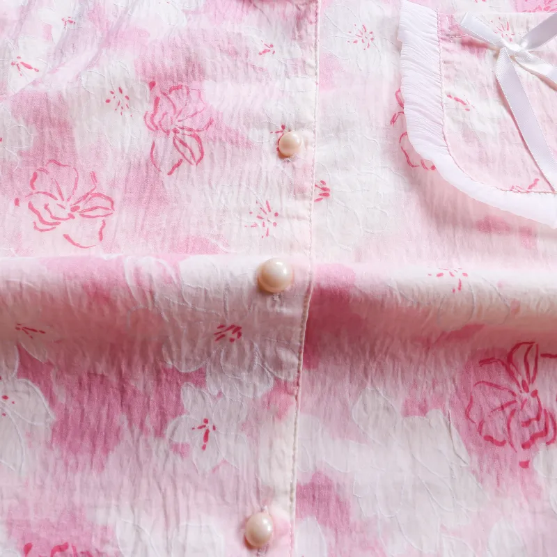 Qiao Ni Tong Pajama Set Women's Pink-3