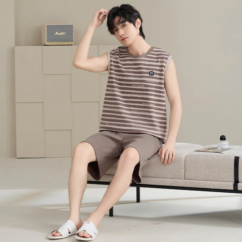 Qiao Ni Tong Pajama Set Men's Image Color-2