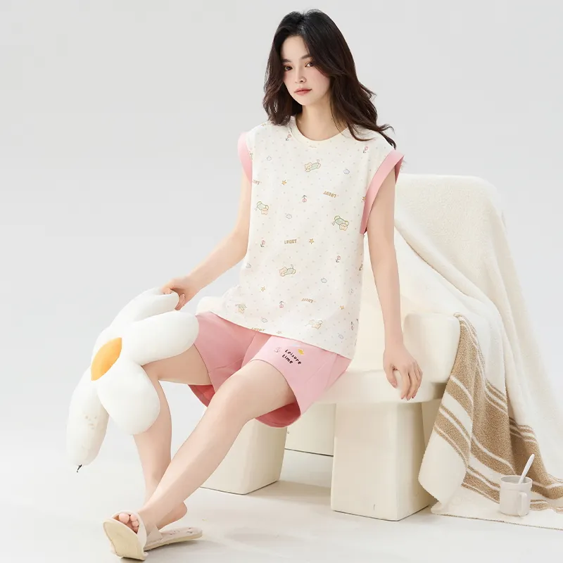 Qiao Ni Tong Pajama Set Women's Image Color-2