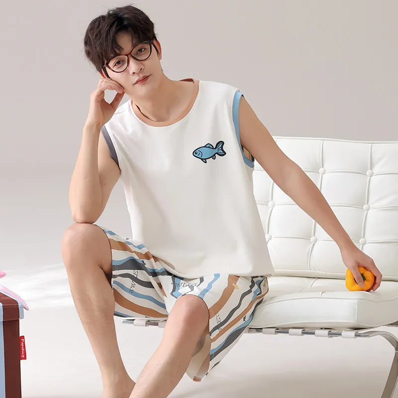 Qiao Ni Tong Pajama Set Men's Image Color-5