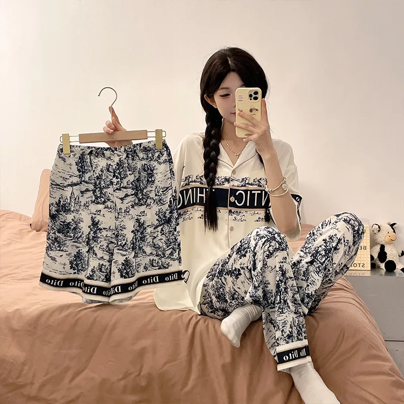 Qiao Ni Tong Pajama Set Women's Image Color-4