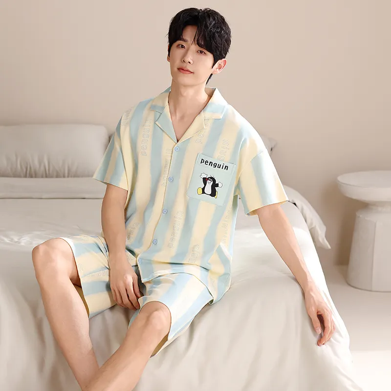 Qiao Ni Tong Pajama Set Men's Image Color-3
