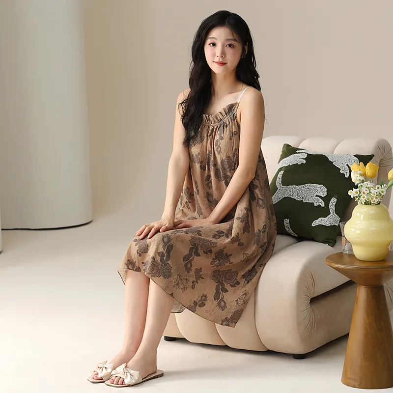 Qiao Ni Tong Women's Nightgowns-5