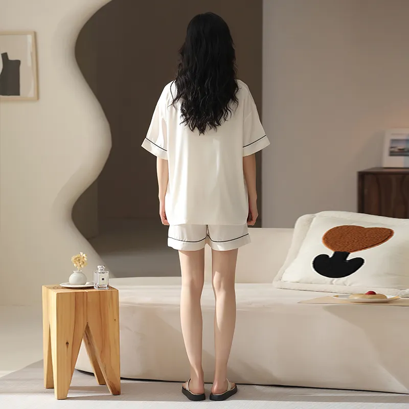 Qiao Ni Tong Pajama Set Women's Ivory-1