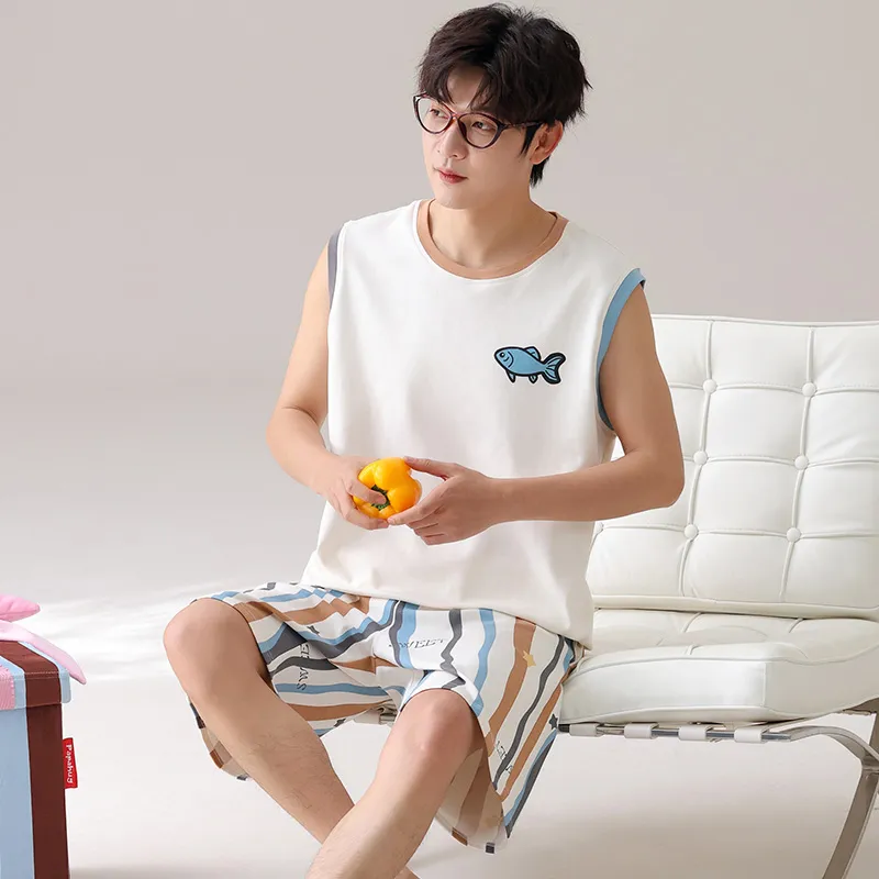 Qiao Ni Tong Pajama Set Men's Image Color-4