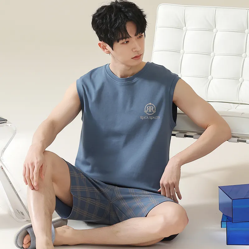 Qiao Ni Tong Pajama Set Men's Image Color-5