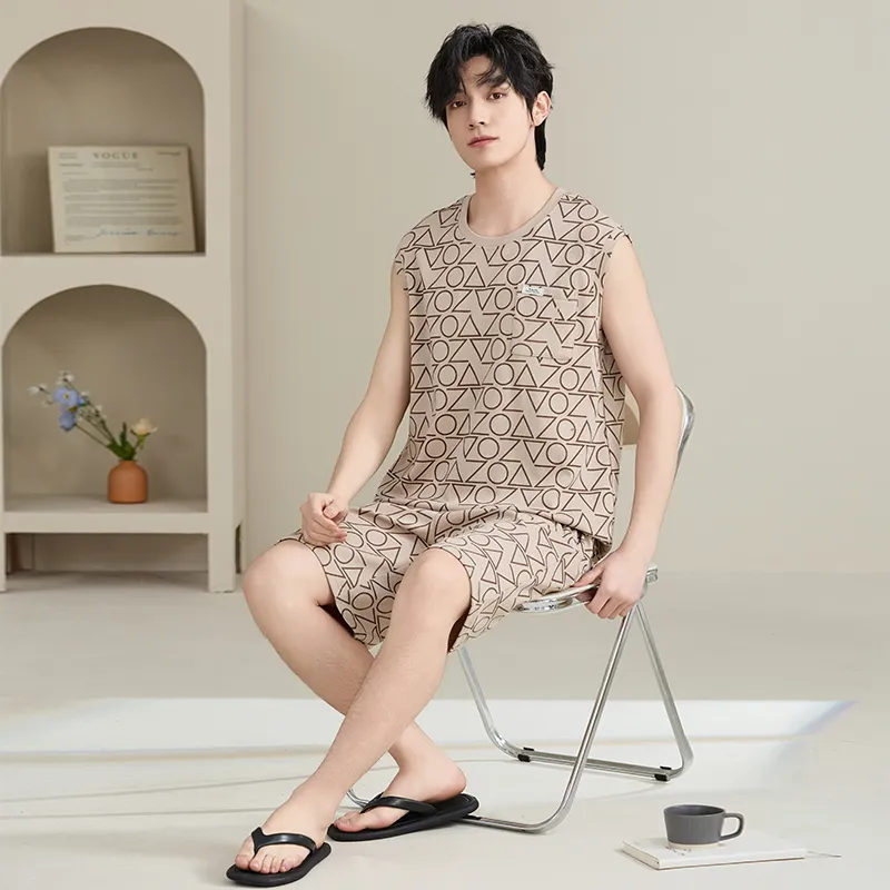 Qiao Ni Tong Pajama Set Men's Image Color-5