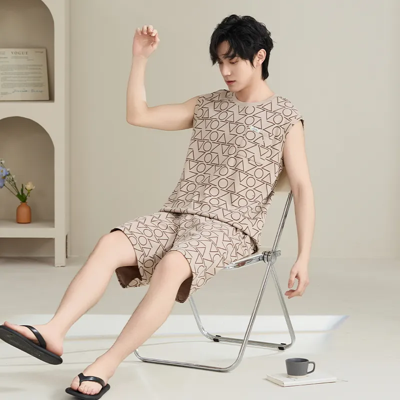 Qiao Ni Tong Pajama Set Men's Image Color-3