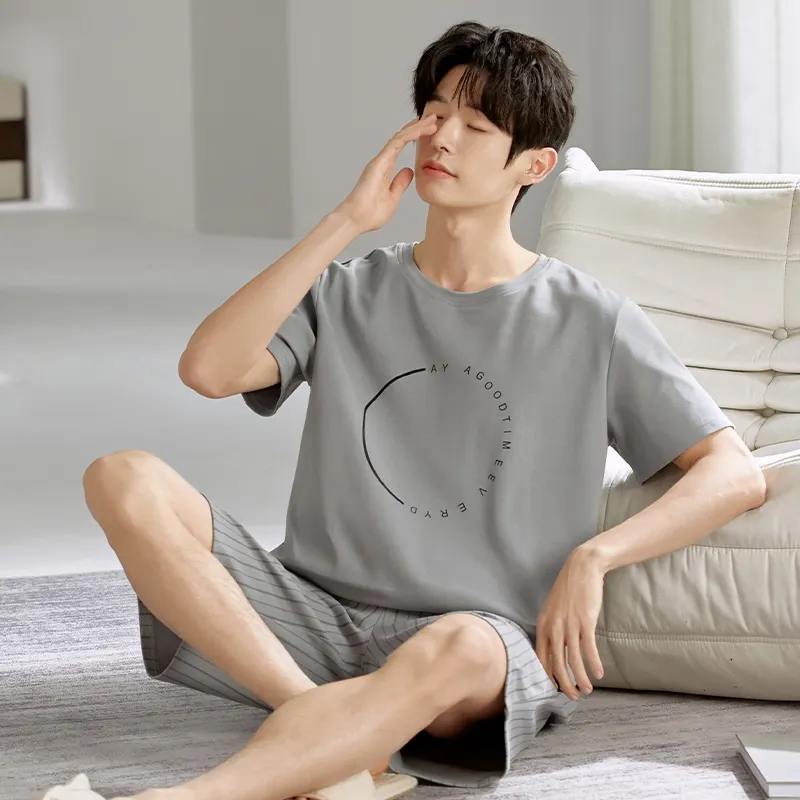 Qiao Ni Tong Pajama Set Men's Image Color-5