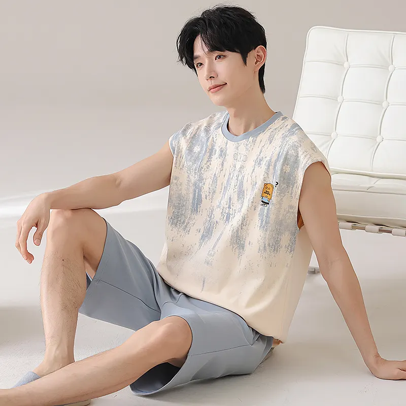 Qiao Ni Tong Pajama Set Men's Image Color-3