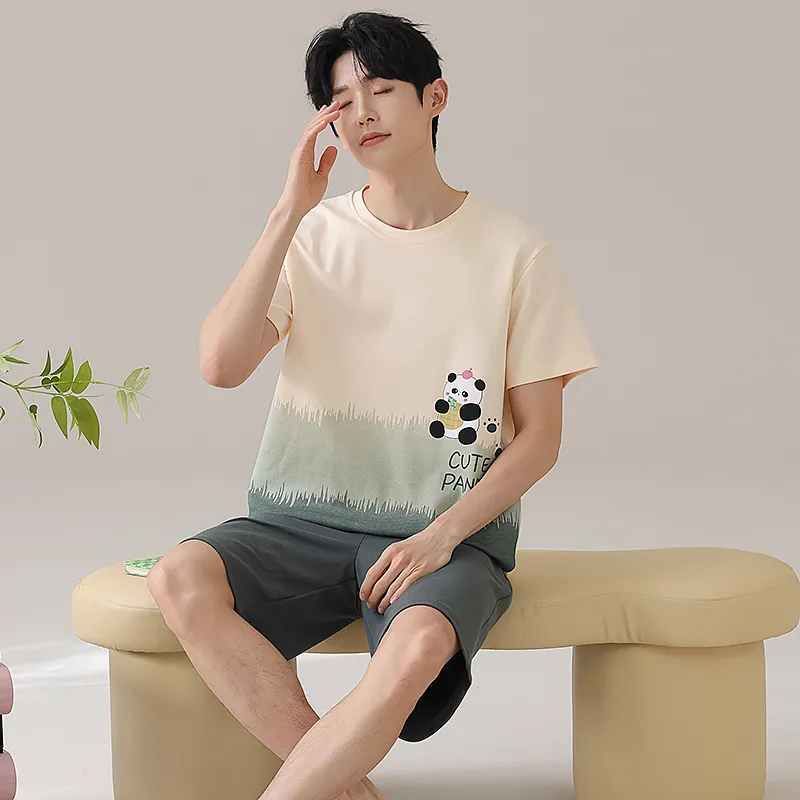 Qiao Ni Tong Pajama Set Men's Image Color-3