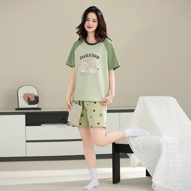 Qiao Ni Tong Pajama Set Women's Image Color-5