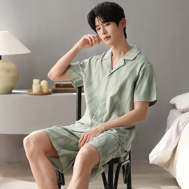 Qiao Ni Tong Pajama Set Men's Image Color-4