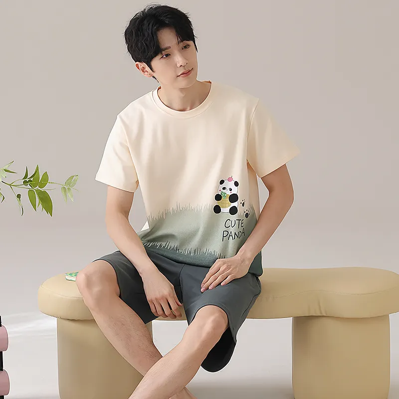 Qiao Ni Tong Pajama Set Men's Image Color-2